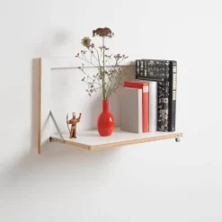 Ambivalenz Fläpps Hylde - Foldbar - 60 x 40 cm - Hvid birk
