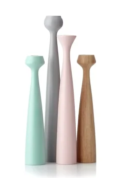 Applicata - Lysestage - Blossom Rose - Olieret Eg - H 29 cm