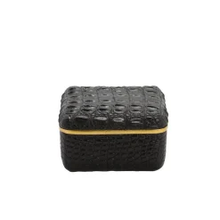 Au Maison - Box - Krokodille - Sort (16x16x9)