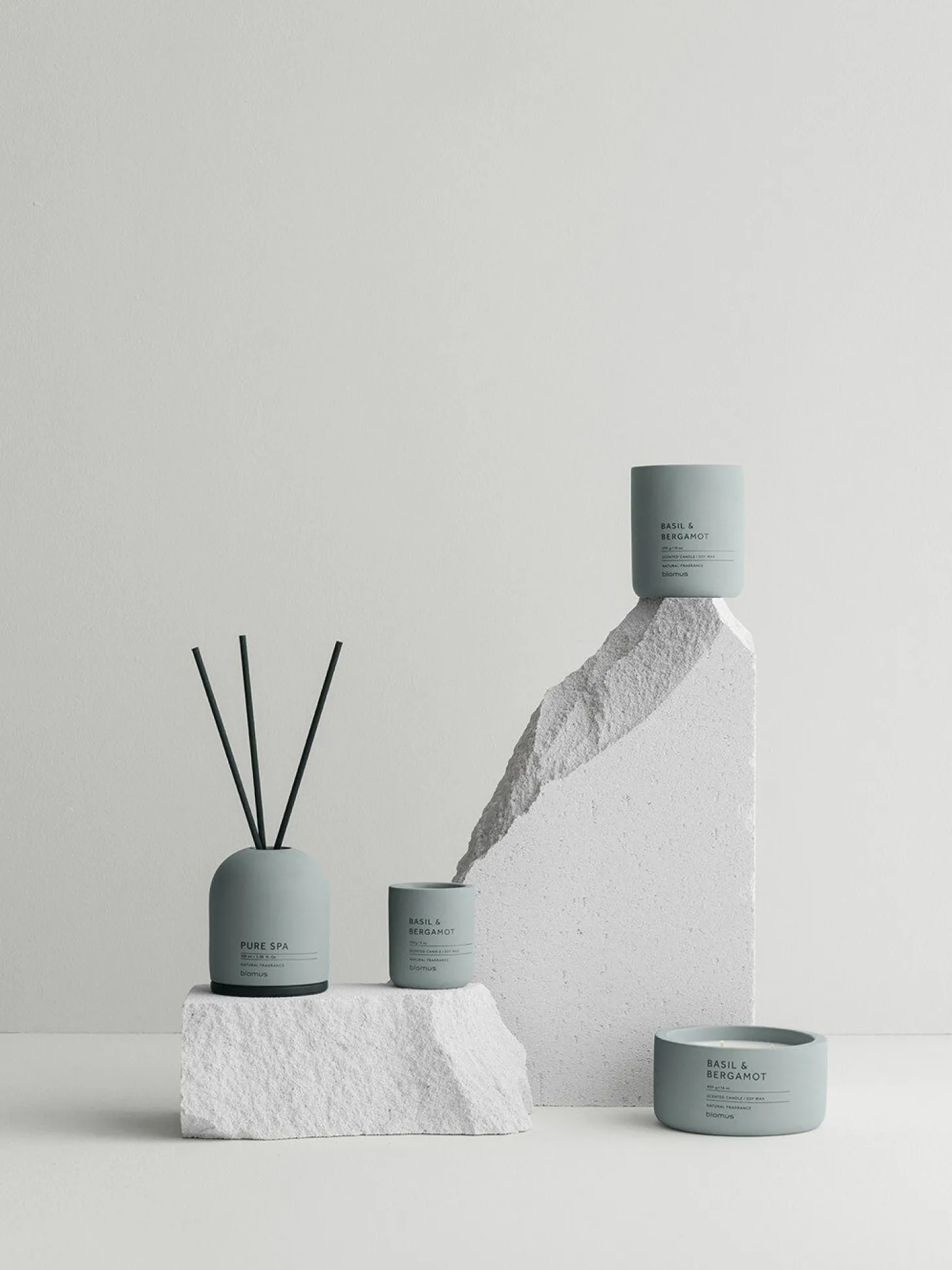 Blomus - Room Fragrance Set - Basil & Bergamot - Pine Gray - FRAGA