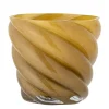 Bloomingville - Callo Urtepotteskjuler / Vase, Gul, Glas, 17x15 cm