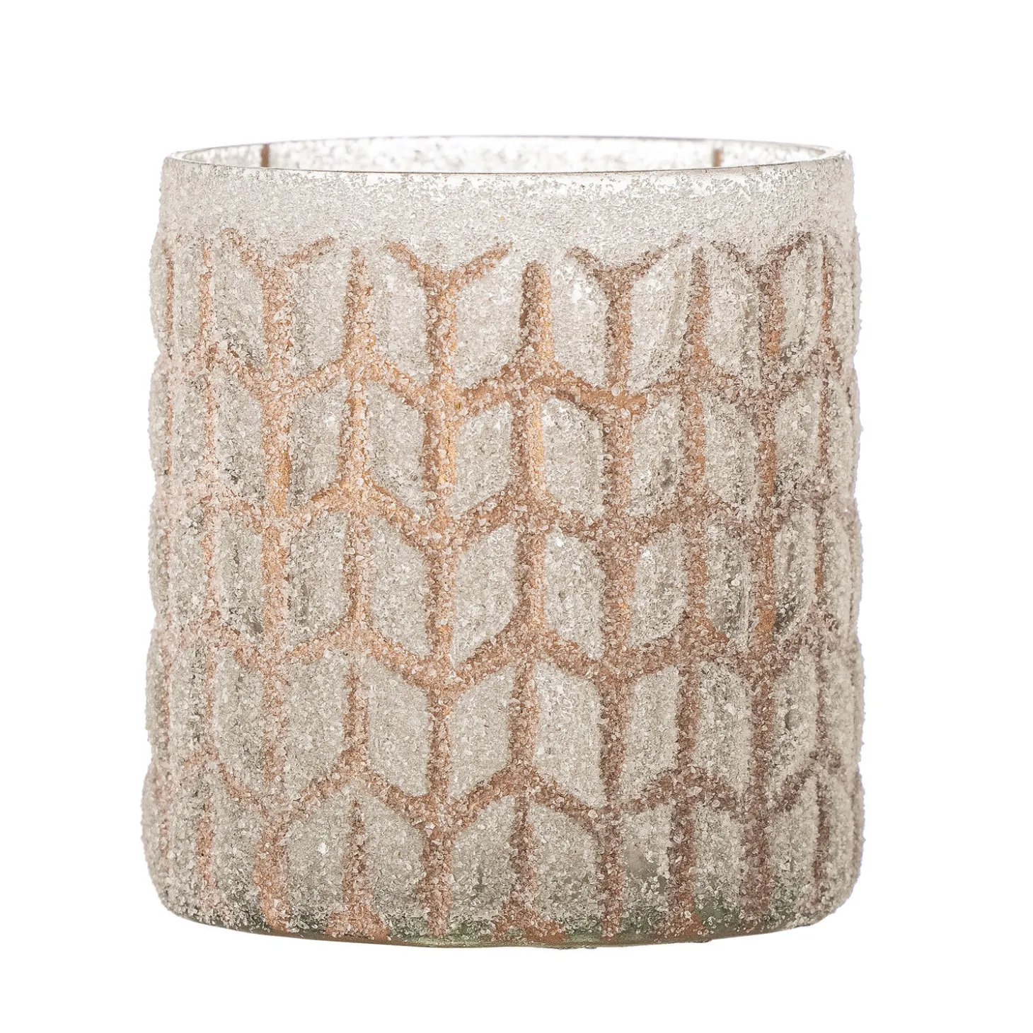 Bloomingville - Esther Fyrfadsstage, Rosa, Genanvendt Glas