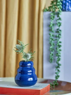 Bloomingville - Faramir Vase, Blå, Stentøj