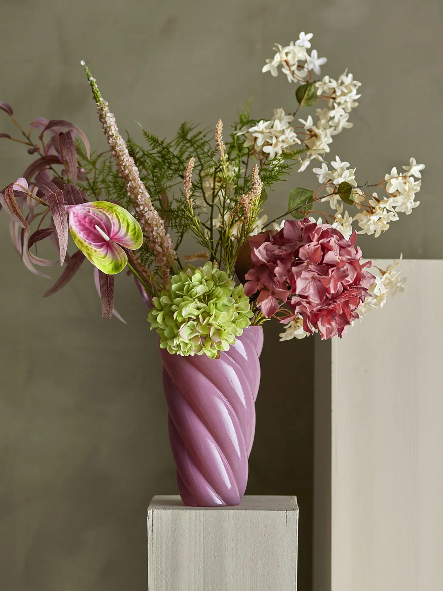 Bloomingville - Foxtail Kunstig stilk - Rosa, Plastik