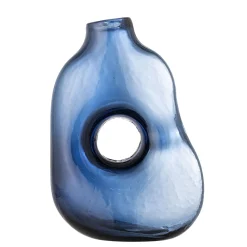 Bloomingville - Harri Vase, Blå, Glas