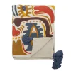 Bloomingville - Horus Plaid, Orange, Genanvendt Bomuld