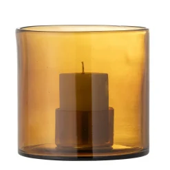 Bloomingville - Kahlah Lysestage, Brun, Genanvendt Glas