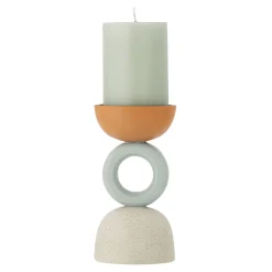 Bloomingville - Loretta Lysestage, Orange, Polyresin