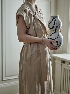 Bloomingville - Nicola Vase, Sort, Stentøj