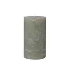 Broste Copenhagen - Rustik bloklys - Ø10 x H18 cm - Grape Leaf Green