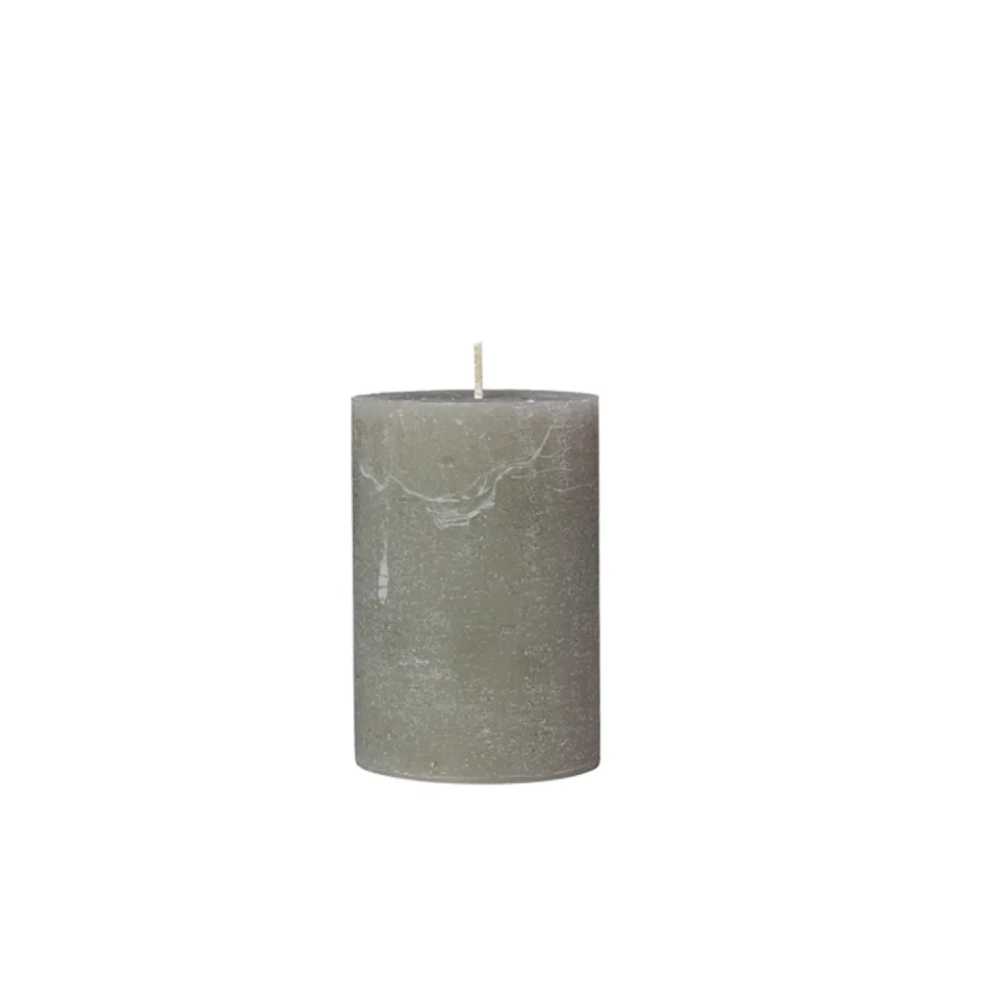 Broste Copenhagen - Rustik bloklys - Ø7 x H10 cm - Grape Leaf Green
