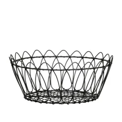 Chic Antigue - Kurv - fil de fer - Sort - Ø 27 cm