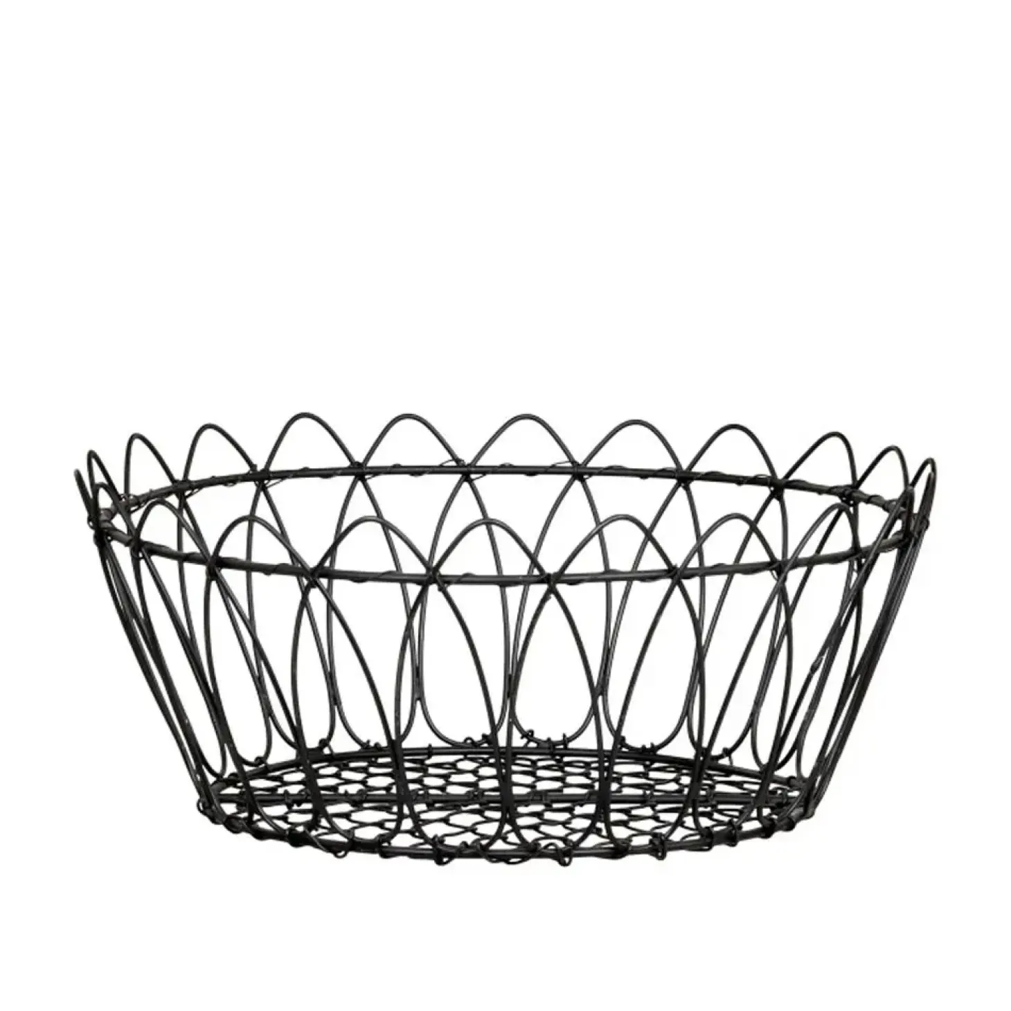 Chic Antigue - Kurv - fil de fer - Sort - Ø 27 cm