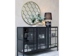 Chic Antique - Lampe i smoked glas med slibninger - Ø25,5