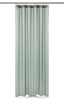 Compliments - Badeforhæng - Lines shower curtain w/eyelets 200 cm - Støvet grøn