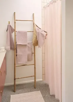 Compliments - Badeforhæng - Lines shower curtain w/eyelets 220 cm - Rose
