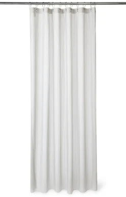 Compliments - Badeforhæng - Lines shower curtain w/eyelets 200 cm - Lys grå