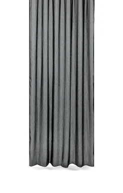 Compliments - Badeforhæng - Lines shower curtain w/tape 220 cm - Sort