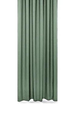 Compliments - Badeforhæng - Lines shower curtain w/tape 220 cm - Skovgrøn
