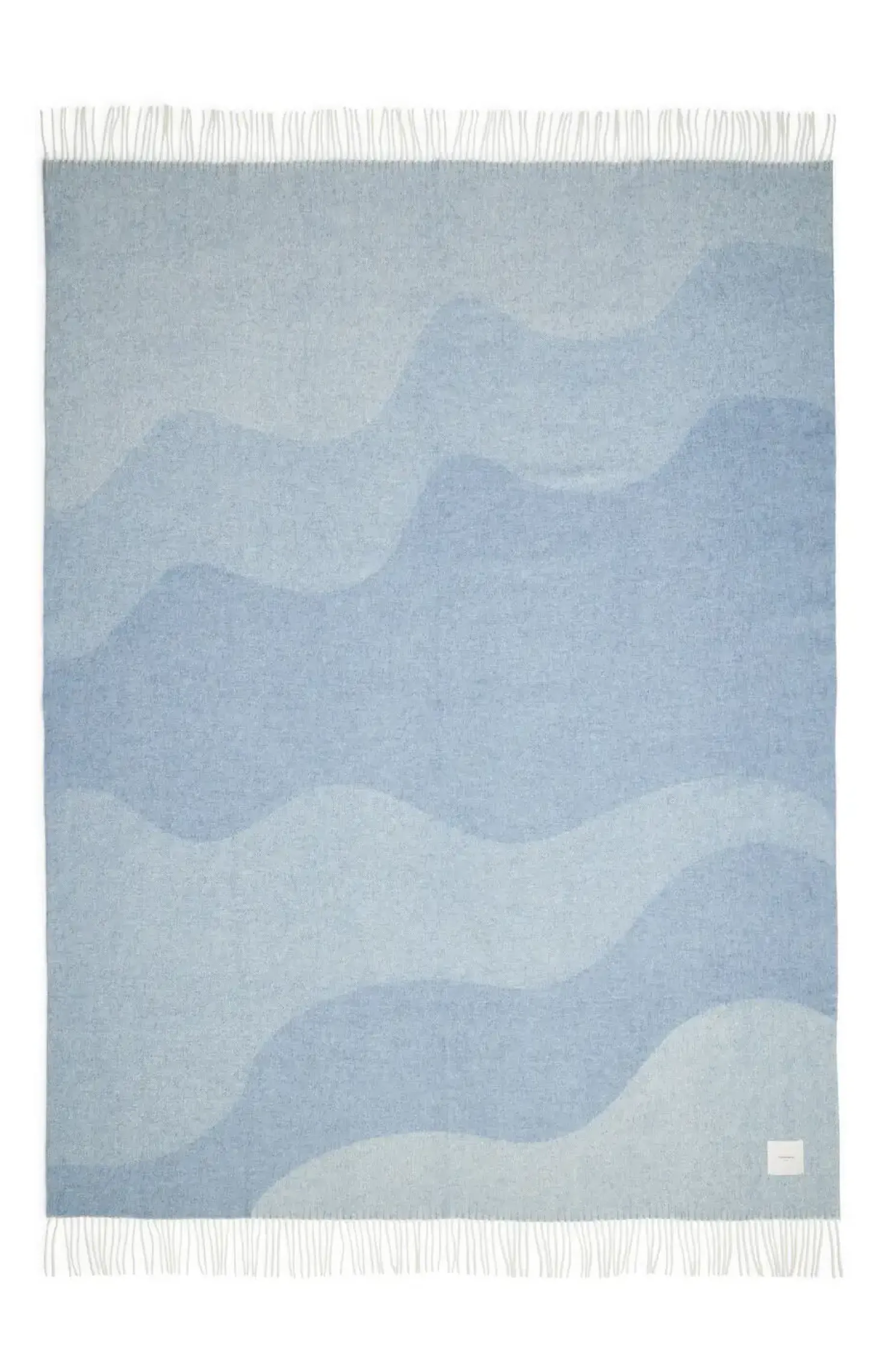 Compliments - Plaid - Waves Throw - 140x200 cm - Mineral blue