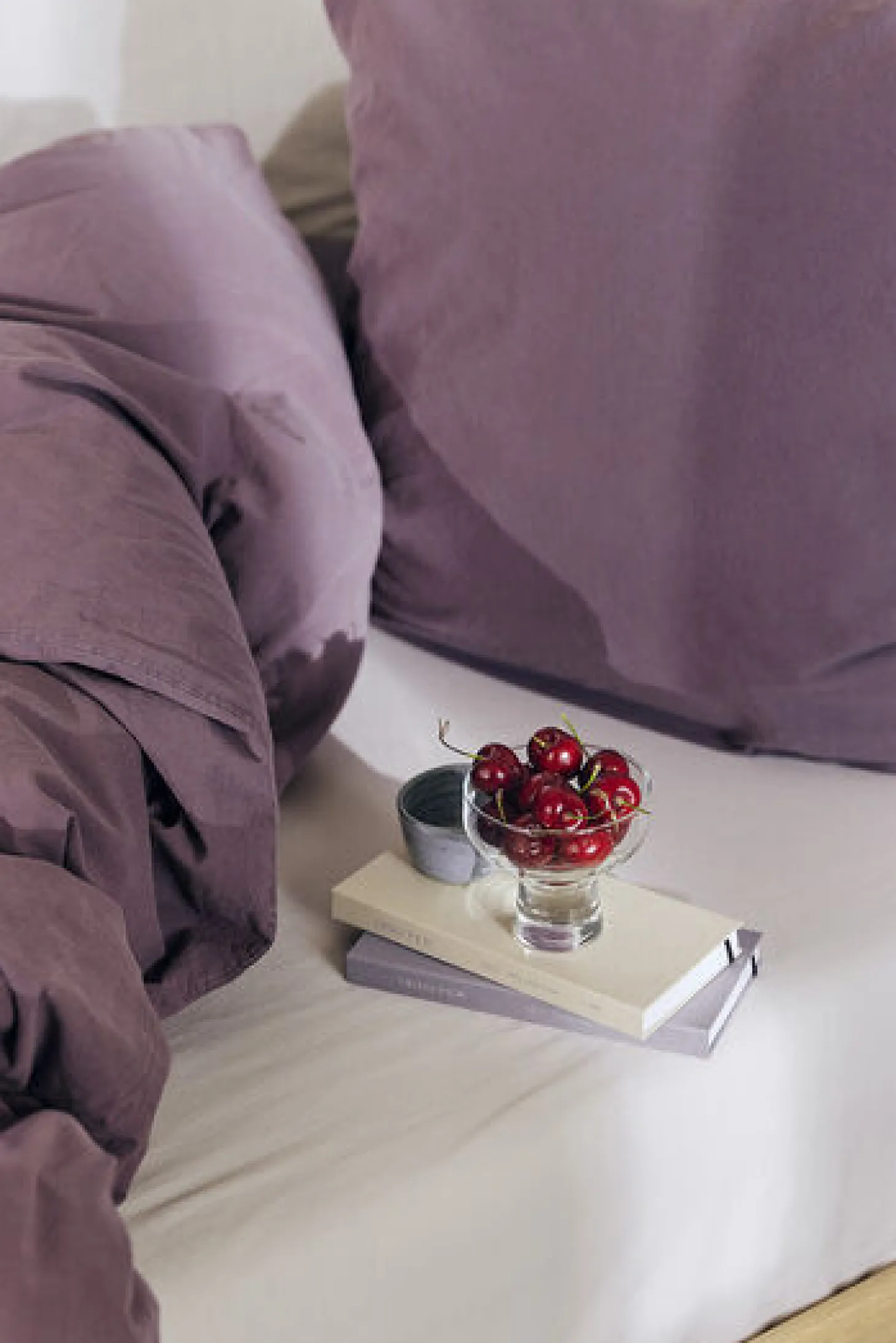 Compliments - Sengetøj - Stone Bed Linen 140x220/60x63 cm - Plum