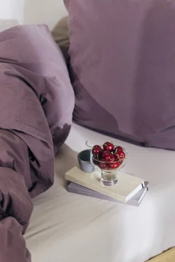 Compliments - Sengetøj - Stone Bed Linen 140x200/60x63 cm - Plum