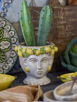 Creative Collection - Limone Urtepotteskjuler, Gul, Stentøj