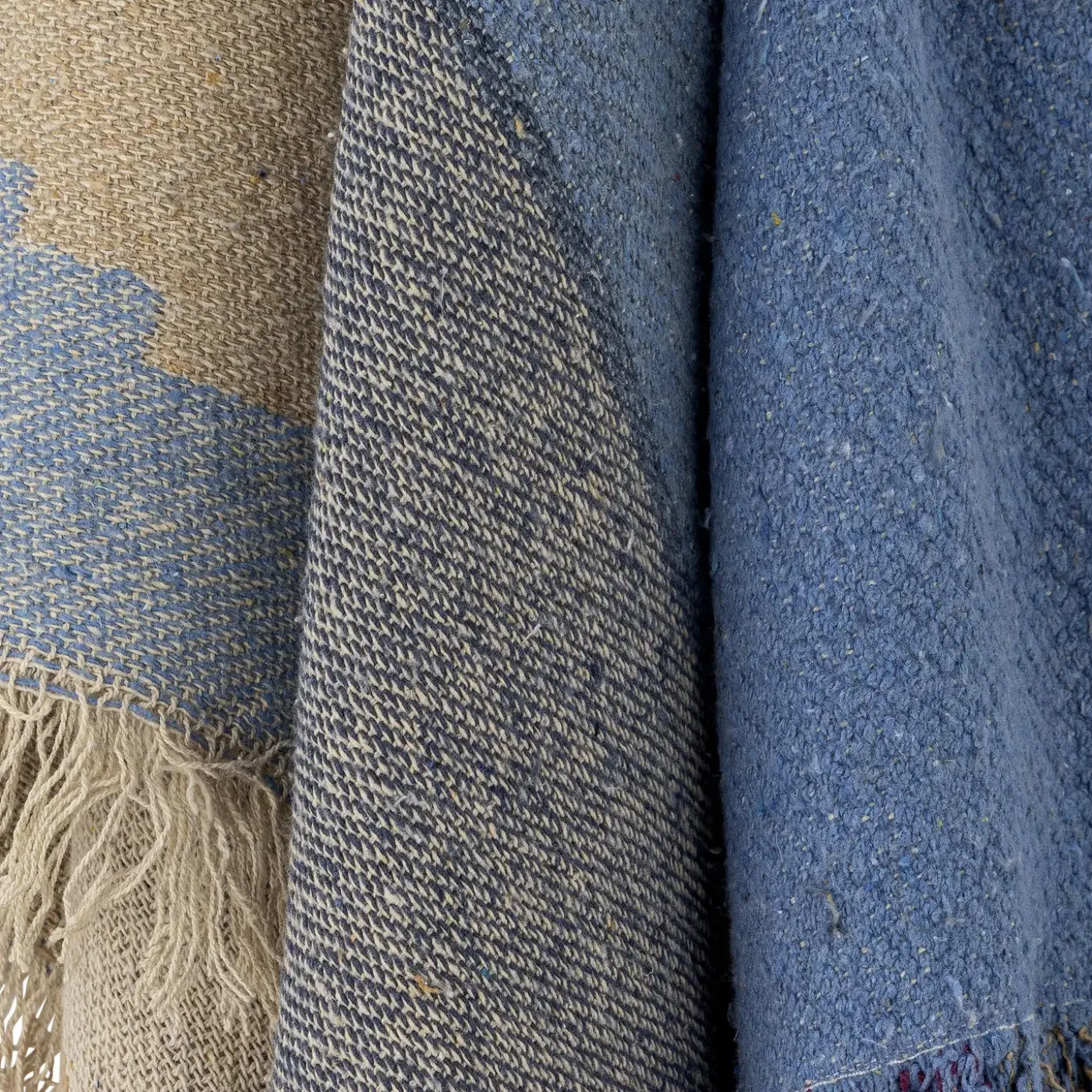Creative Collection - Maji Plaid, Blå, Genanvendt Bomuld