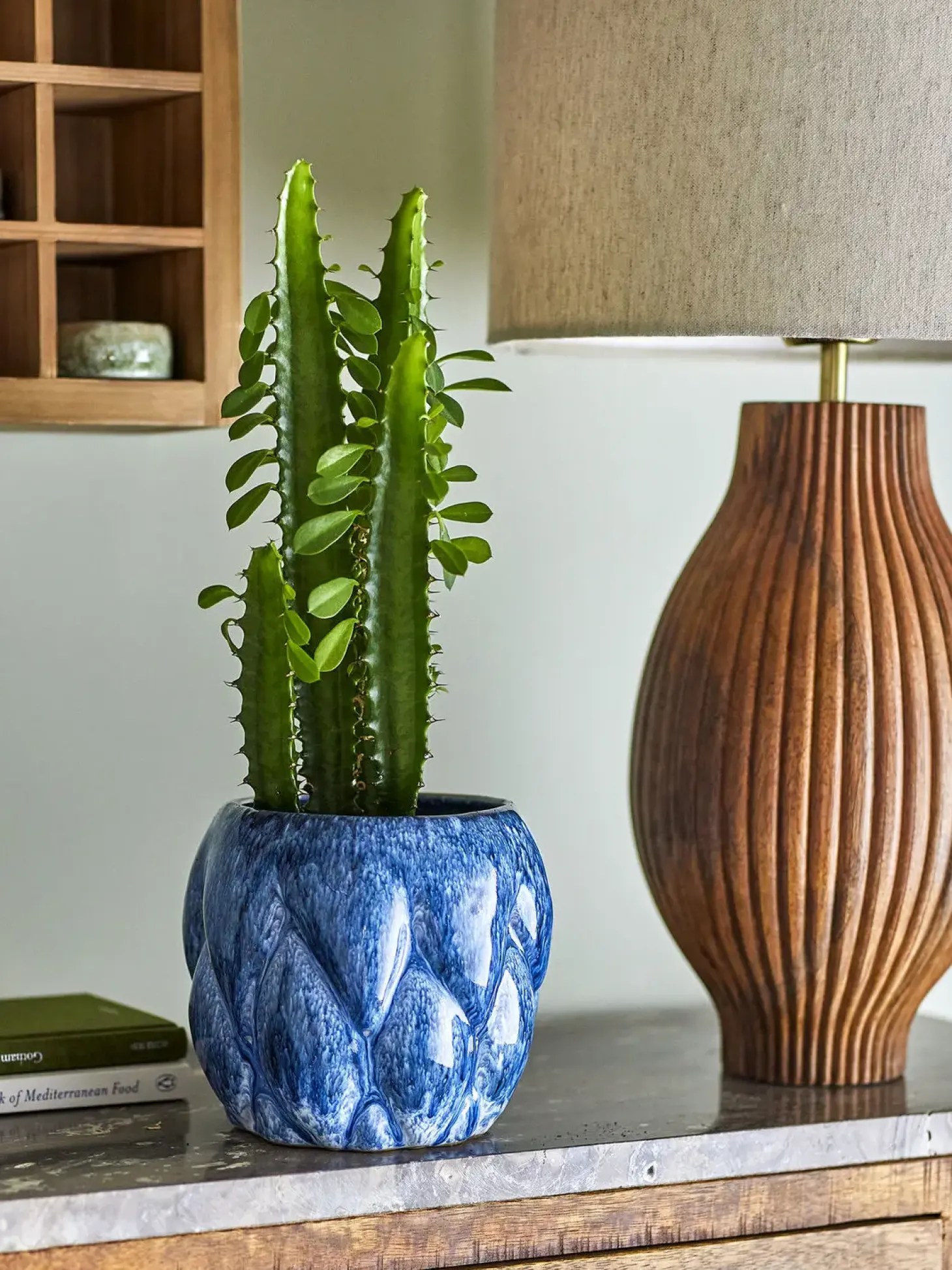 Creative Collection - Posey Urtepotteskjuler, Blå, Stentøj