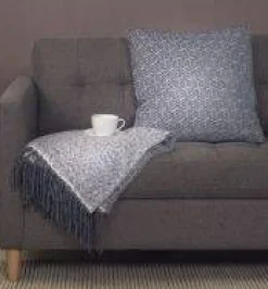 Croy Throw - Plaid - Blue Mirage