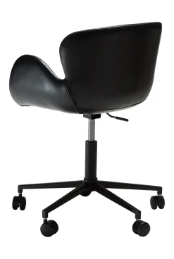 DAN-FORM - GAIA Office Stol - Vintage sort kunstlæder