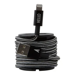 Design Letters - IPhone oplader kabel - "O" - Sort/Hvid