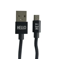 Design Letters - Oplader kabel - USBC - Sort