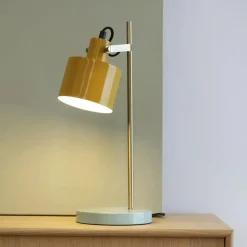 Dyberg Larsen - Ocean bordlampe - Karry/Turkis - gul og blå