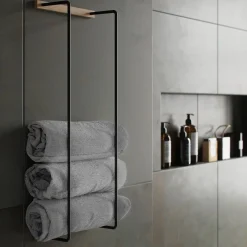 Ekta Living - Håndklædeholder - Towel Rack - Røget Eg