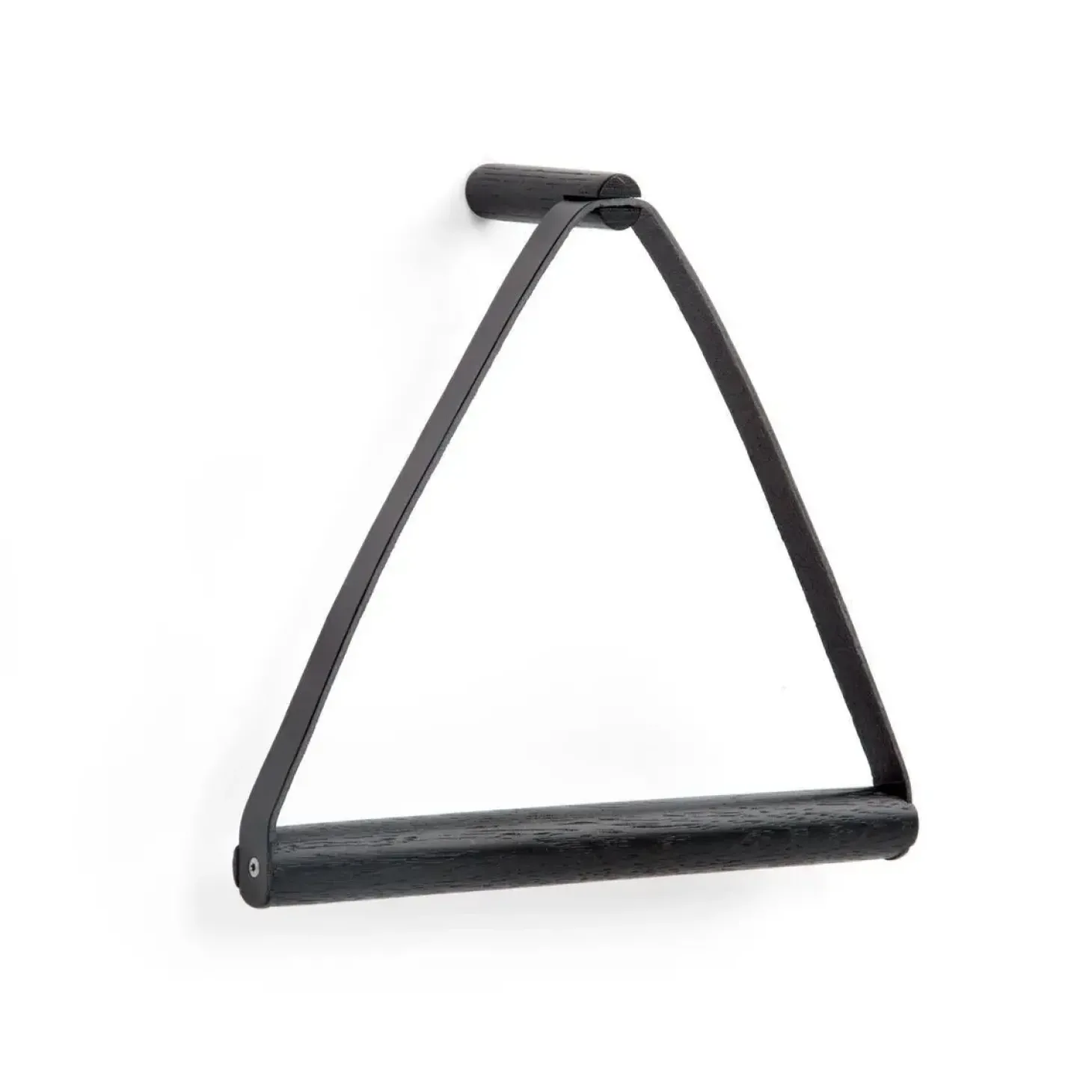 Ekta Living - Håndklædeholder - Towel hanger - Eg/Læder - Sort