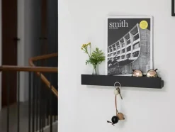 Ekta Living - Knivmagnet Hylde - Magnet Shelf - Sort Eg - 40 cm