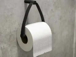 Ekta Living - Toiletrulleholder i metal - Sort