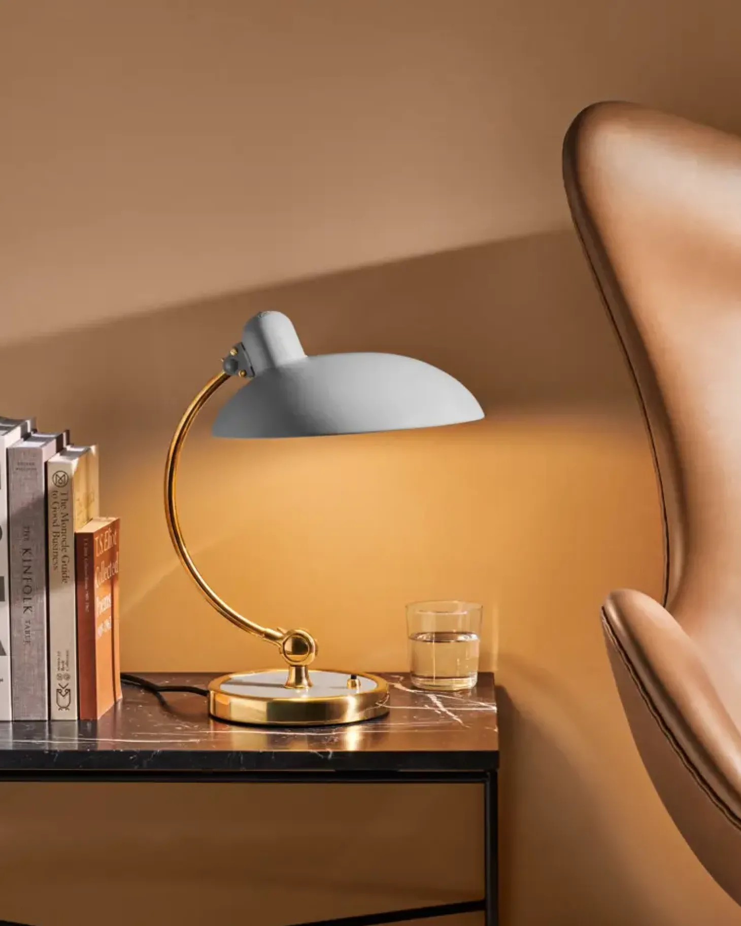 Fritz Hansen - Bordlampe - Kaiser Idell 6631-T - Mat Grå/Messing