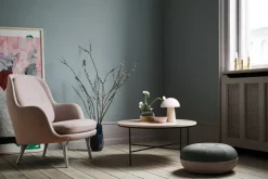Fritz Hansen - Bordlampe - Night Owl - Hvid/Ask