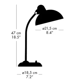 Fritz Hansen - Kaiser Idell 6556-T - Bordlampe - Sort