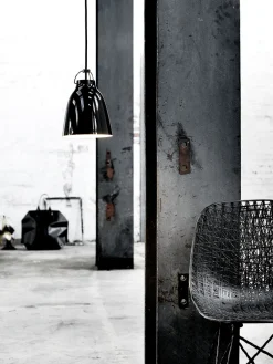 Fritz Hansen - Loftlampe - Caravaggio - Sort - P3 Large - Grå ledning 6m