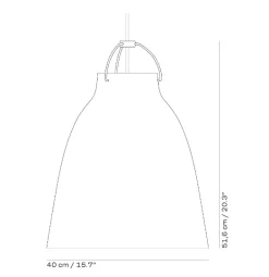 Fritz Hansen - Loftlampe - Caravaggio™ Matt - Varm Grå - P3 Large