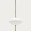 Fritz Hansen - Loftlampe - Clam - Opal/Messing - Ø44