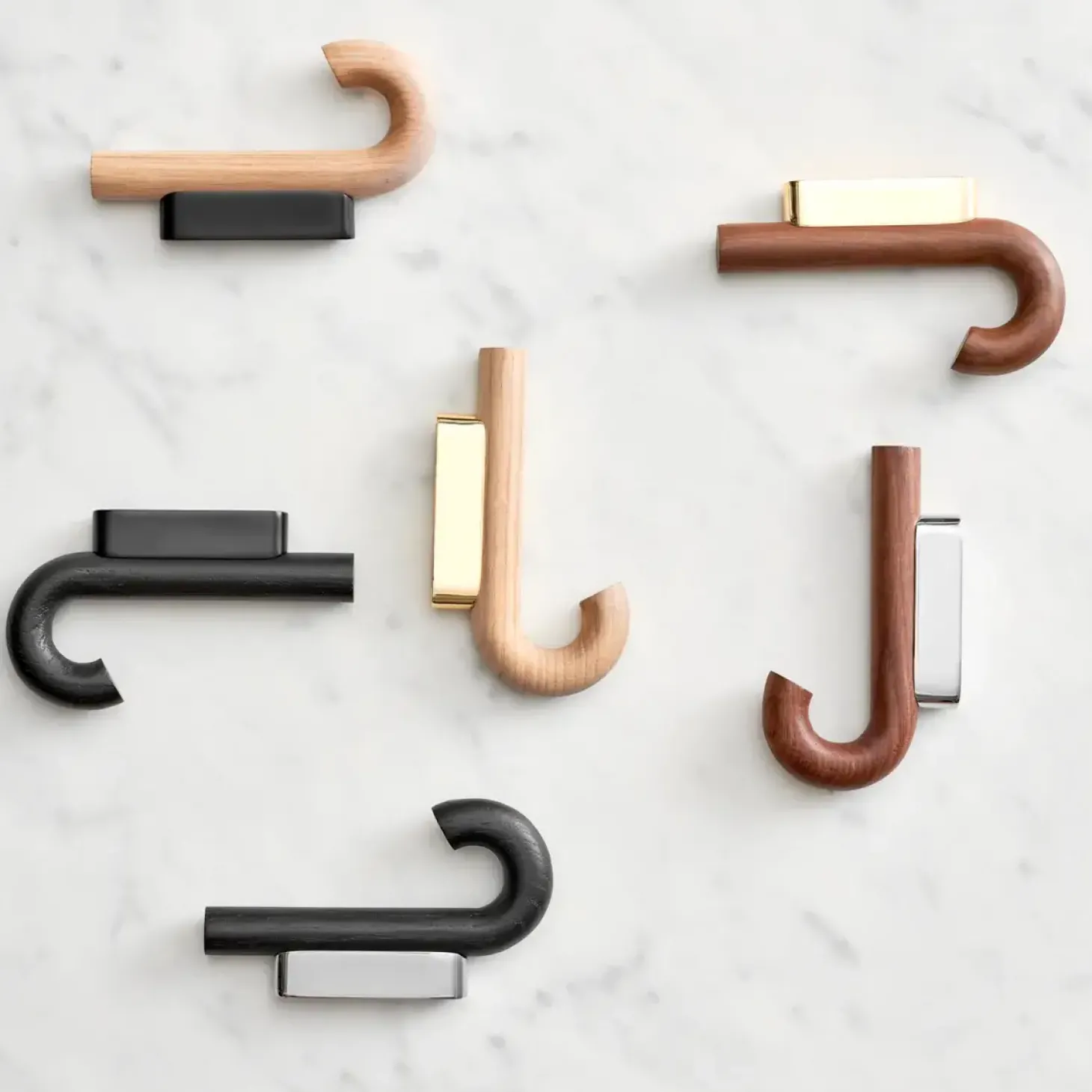 Gejst - Hook mini knage - Oak Chrome