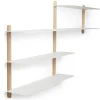Gejst - NIVO B væghylde - Hvid - Lys Eg - 59x118x15 cm