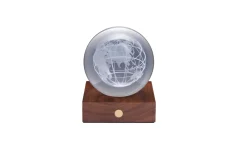 Gingko - Amber Crystal Light - World Globe