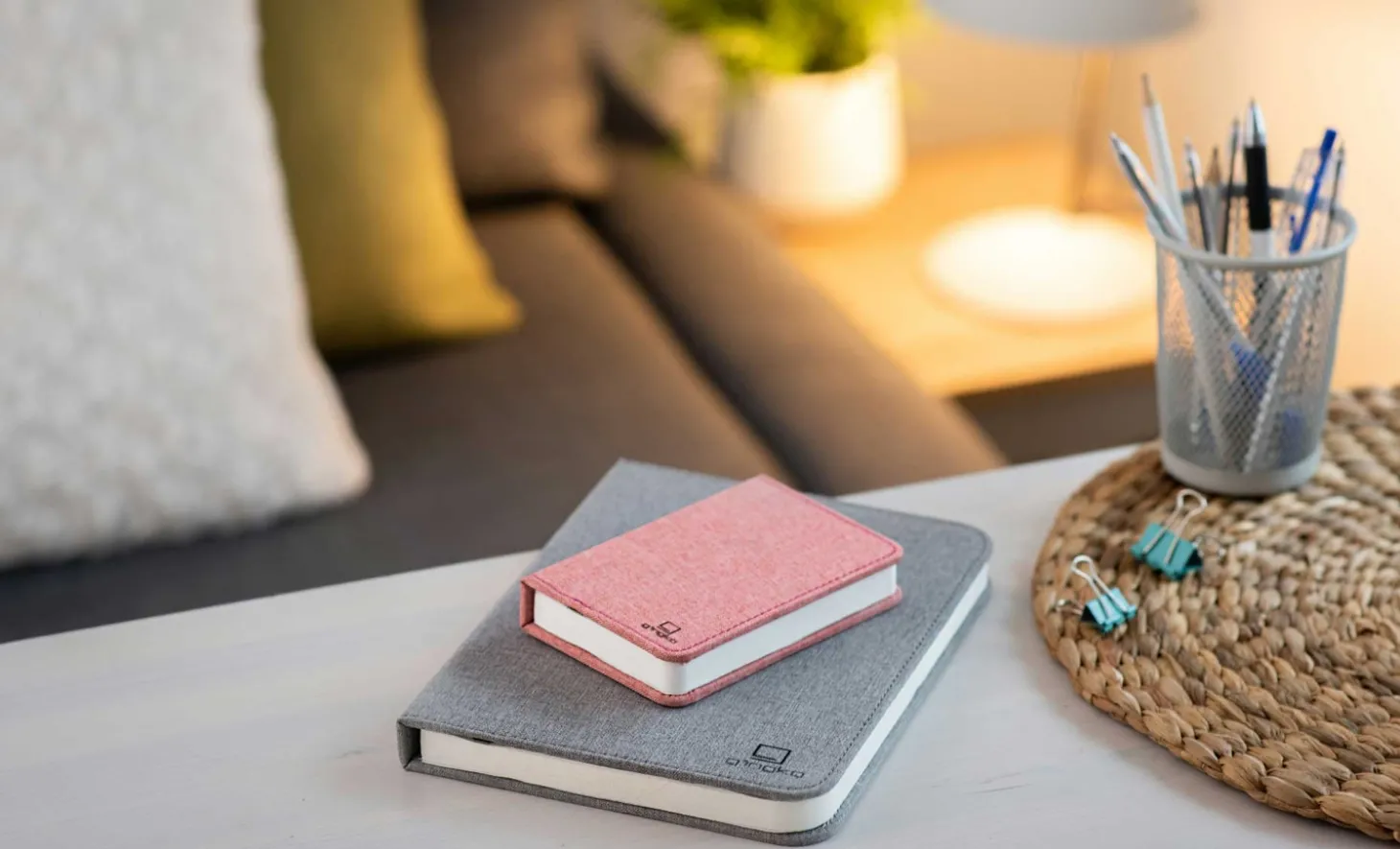 Gingko - LED Smart Fabric Booklight - Blush Pink - Mini