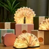 Gingko - Smart Accordion Lamp Velvet Blue Geometric