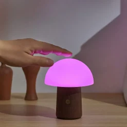 Gingko - Super Mini Alice Mushroom Lamp - Walnut